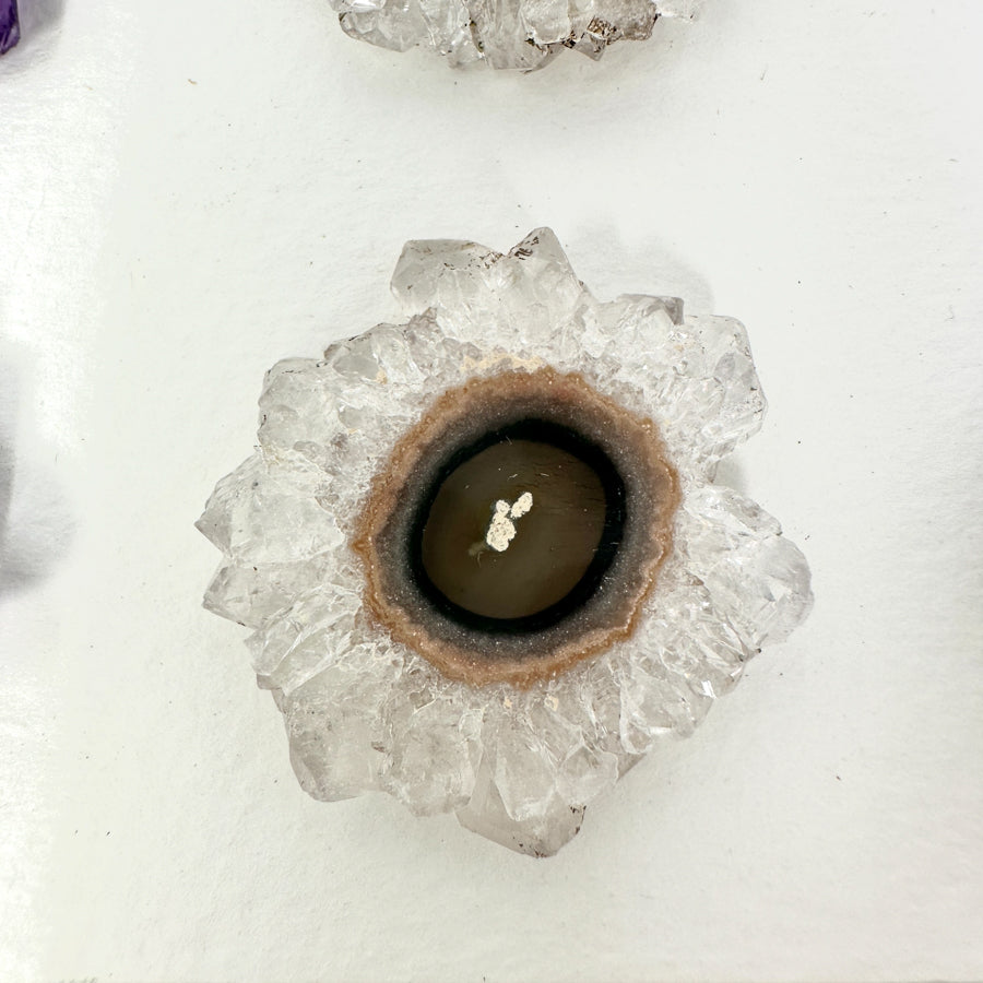 Unique Amethyst, Jasper &amp; Quartz Stalactite Slices Set - Natural Crystal for Handmade Jewelry - STS0004