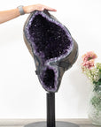 XXL Natural Amethyst Geode on Rotery Stand - AWS1454