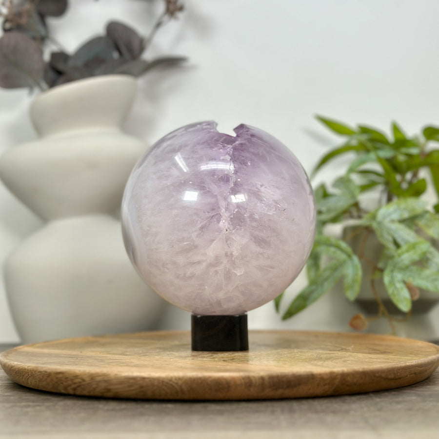 Large Amethyst Sphere Geode with Crystal Cavity Formation - SPH0163