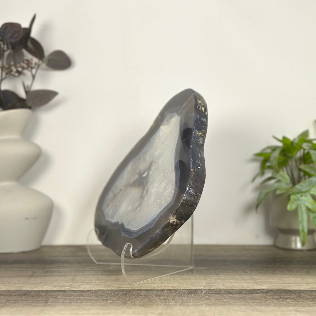 Natural Blue Banded Agate Slice - SLC0020