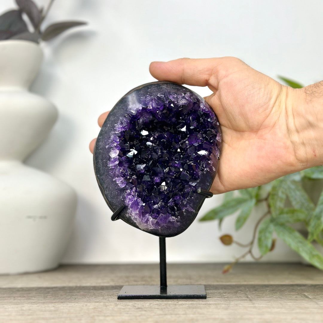 Top Grade Natural Amethyst Stone on Stand - MWS3269