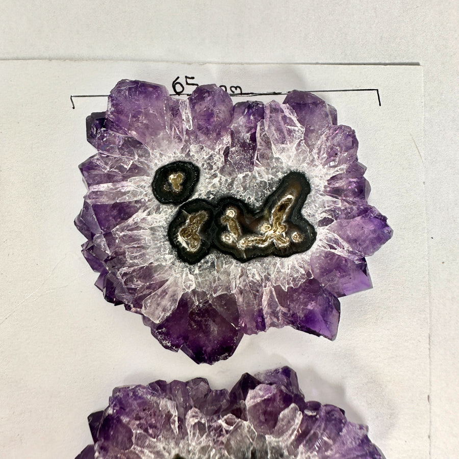 High-Quality Amethyst &amp; Agate Stalactite Slices for Jewelers - Wholesale Bulk Pack - STS0076