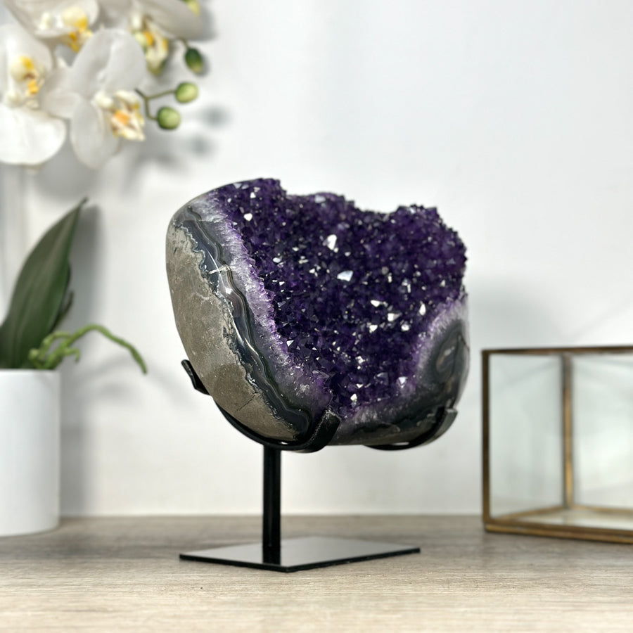 Top Quality Amethyst Stone with Agate Matrix from Uruguay - MWS2558