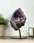 Amethyst & Blue agate Stone Leaf Carving - MWS2426