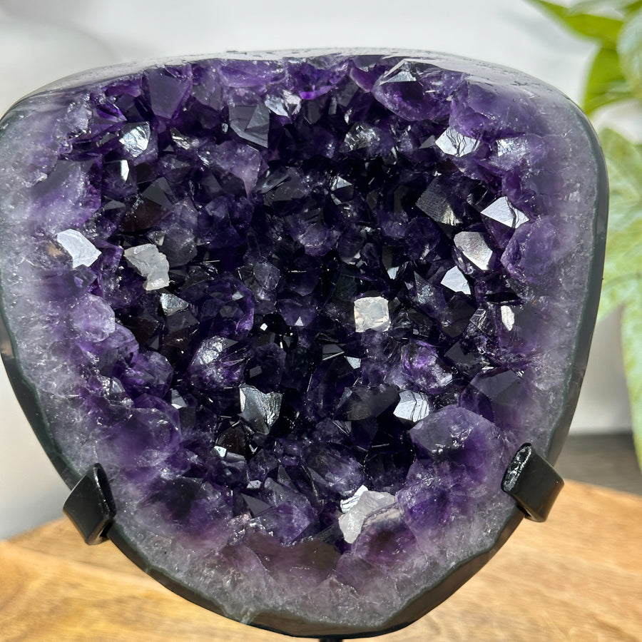 Uruguayan Amethyst Geode on Metal Stand - MWS3047