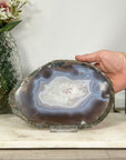 Natural Agate & Quartz Stone Slice for Home Decor - SLC0016