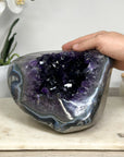 Top Grade Amethyst & Banded Agate Stone Geode - STGE0011