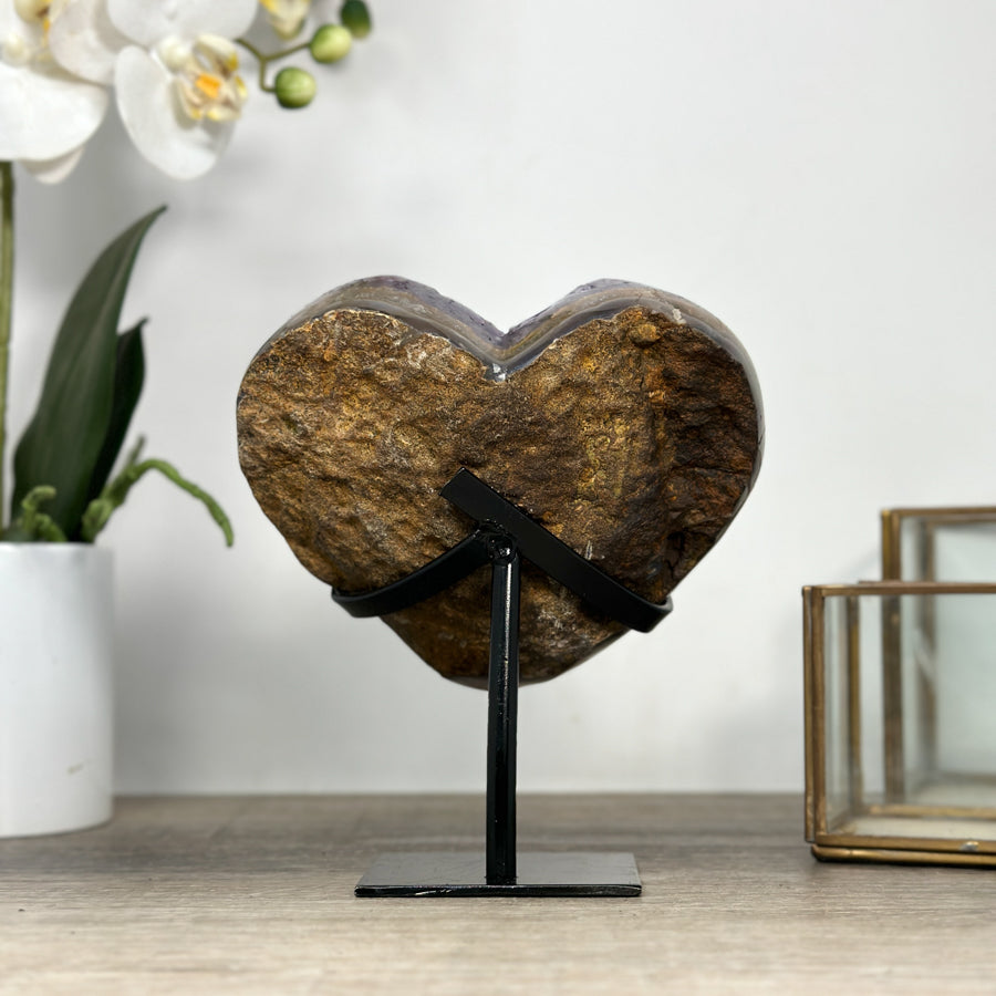 Stunning Deep Purple Amethyst Heart Carving - HST0284