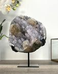 Amethyst and Calcite Crystal Cluster with stalctite Formations on Stand - MWS2607