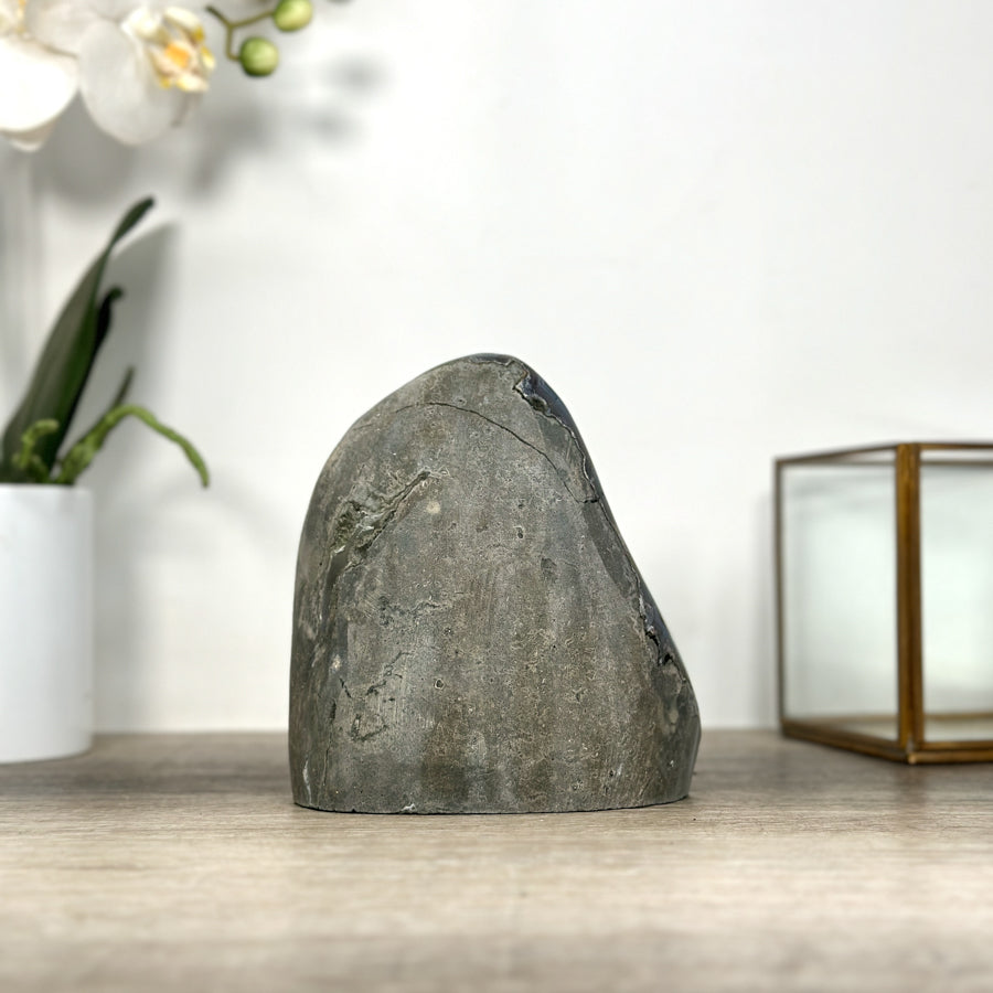 Uruguayan Amethyst Cathedral with Blue Banded Agate Shell - CBP1220