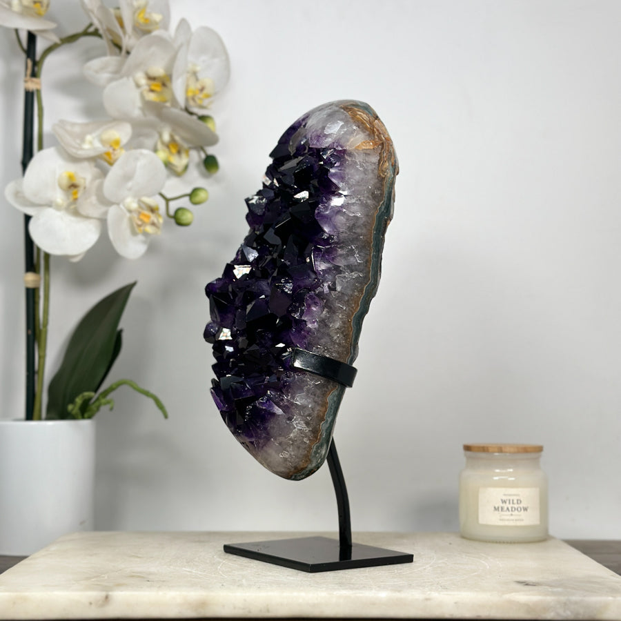 Amethyst Cluster with XL Crystals and Unique Color - MWS2041