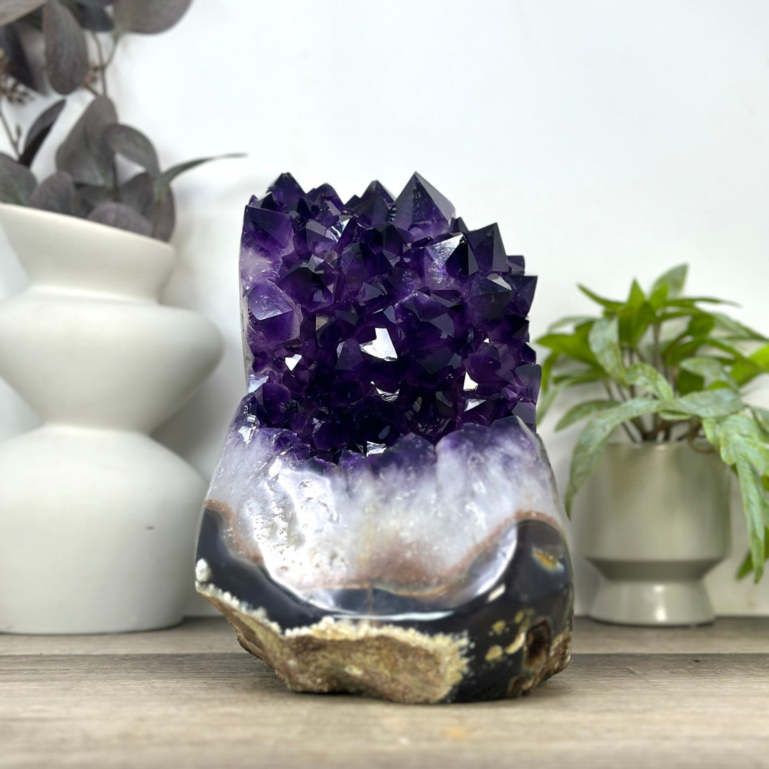 Uruguayan Amethyst &amp; Agate Polished Statement Piece - CBP1403