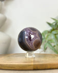 Amethyst & Banded Agate Sphere Geode with Crystal Cavity - SPH0227
