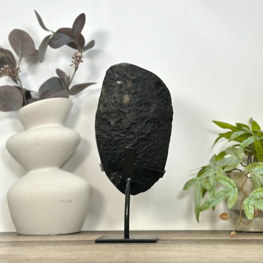 Natural Sugar Quartz Specimen on Metal Stand - MWS3197