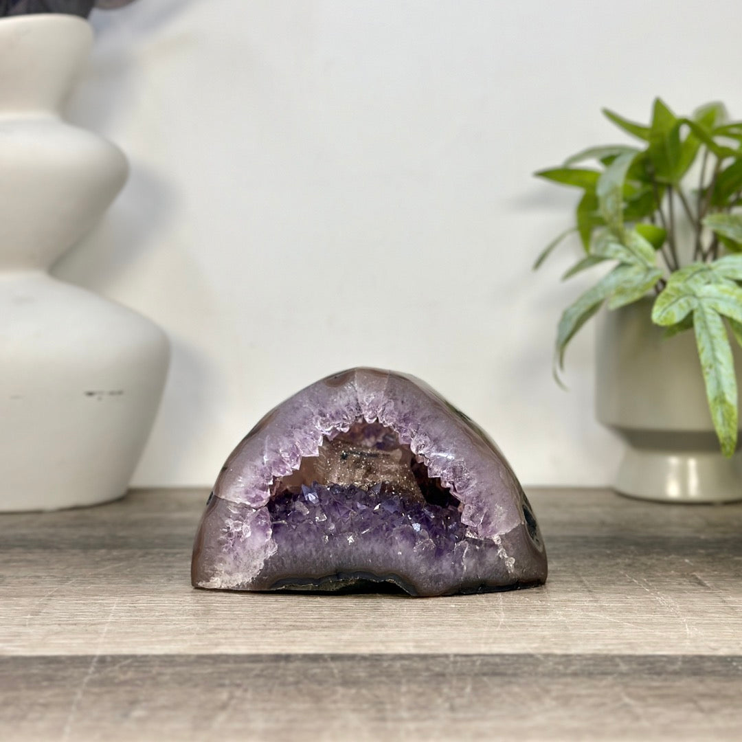 Amethyst Geode with Calcite Inclusion - STGE0104