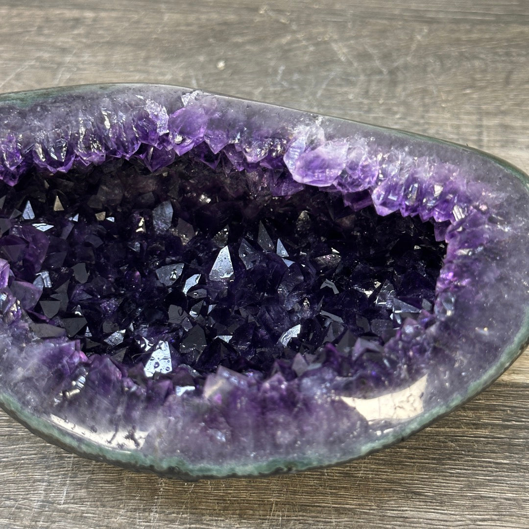 Natural Deep Purple Uruguayan Amethyst Geode - STGE0056