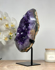 Spectacular Natural Amethyst Geode with Large Purple Crystals - MWS1446