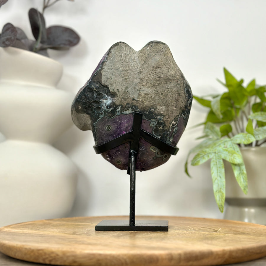Natural Uruguayan Amethyst Geode on Stand - MWS3050