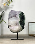 Natural Impressive Calcite Formation on Amethyst Cluster – Unique Crystal Display Piece - MWS2520