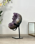 Amethyst Moon Shape Crystal Cluster on Stand - MWS2576