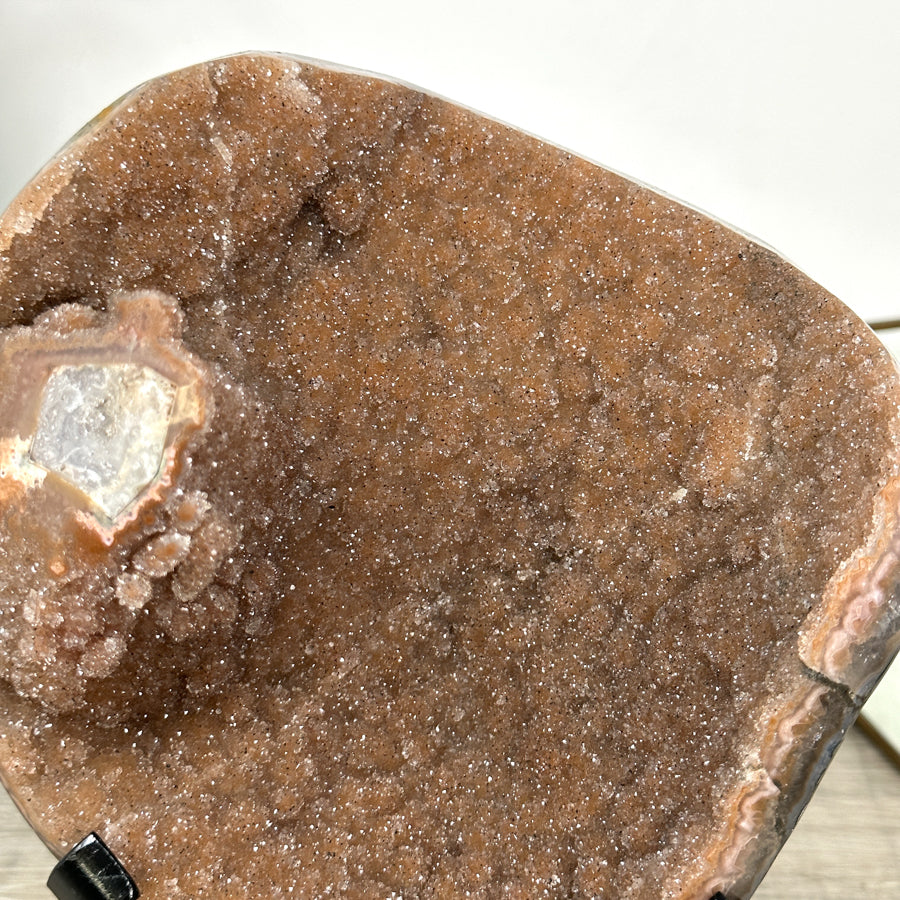 Natural Orange Sugar Quartz Geode - MWS2873