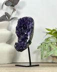Natural Deep Purple Amethyst Cluster on Metal Stand - MWS3211