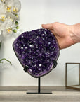 Amethyst Crystal Cluster on Stand - Purple Mineral Display for Home Decor - MWS2639