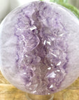 Amethyst & Banded Agate Sphere Geode with Druzy Crystal Cavity - SPH0182