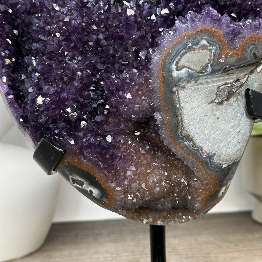 Huge Natural Bicolor Amethyst Cluster - Stand Included - MWS3041