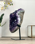 Natural Uruguayan Amethyst Statement Piece on Metal Stand - MWS2846