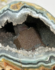 Natural Green Jasper Geode with Beautiful Calcite Specimen - MWS2085