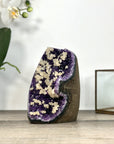 A Grade Uruguayan Amethyst Stone with Calcite inclusions - CBP1285