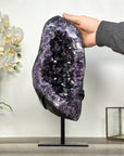 XXL Deep Purple Amethyst Geode With Metal Stand - MWS2751