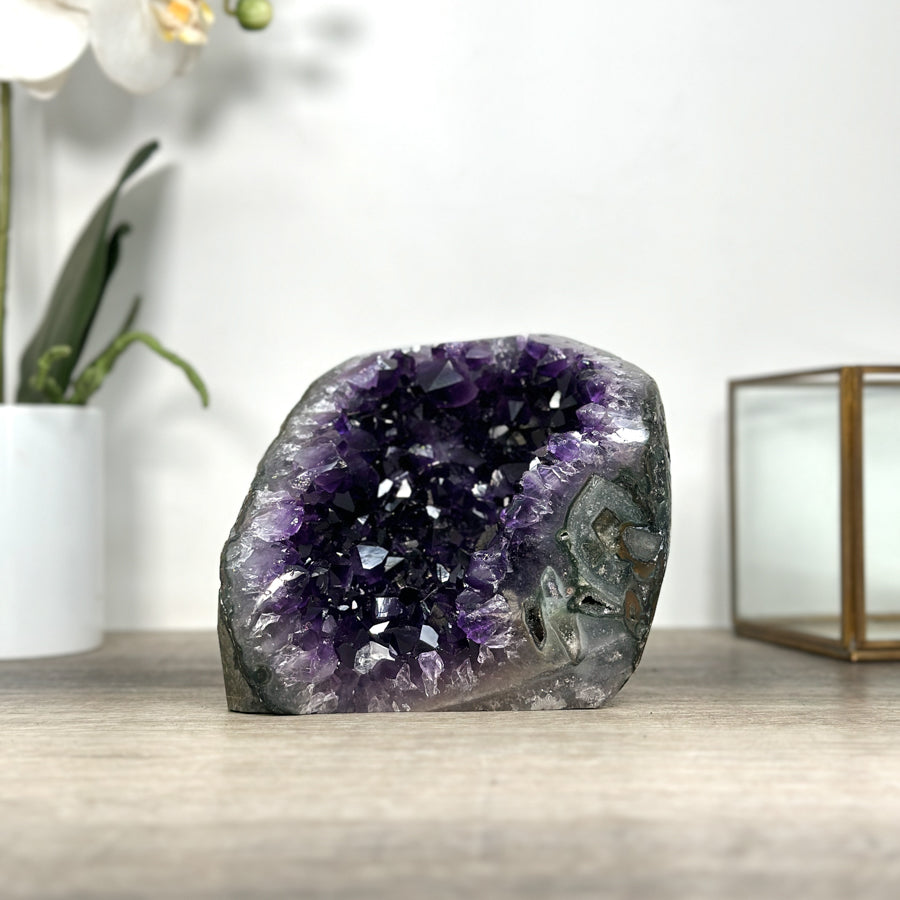 Amethyst Geode Crystal Cluster with Deep Purple Points - CBP1221