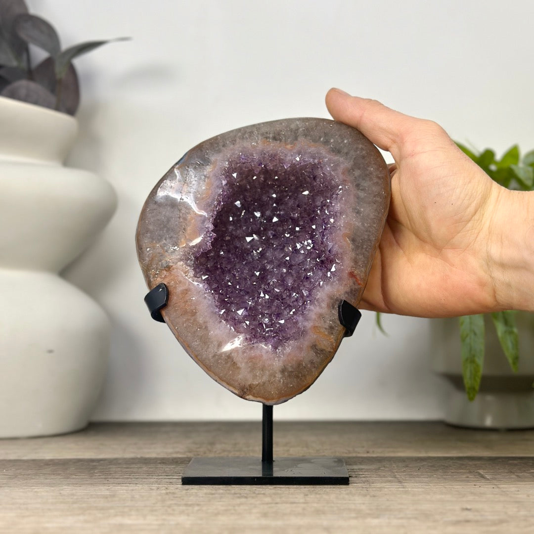 Uruguayan Amethyst Geode with Stunning Quartz Shell - MWS3340
