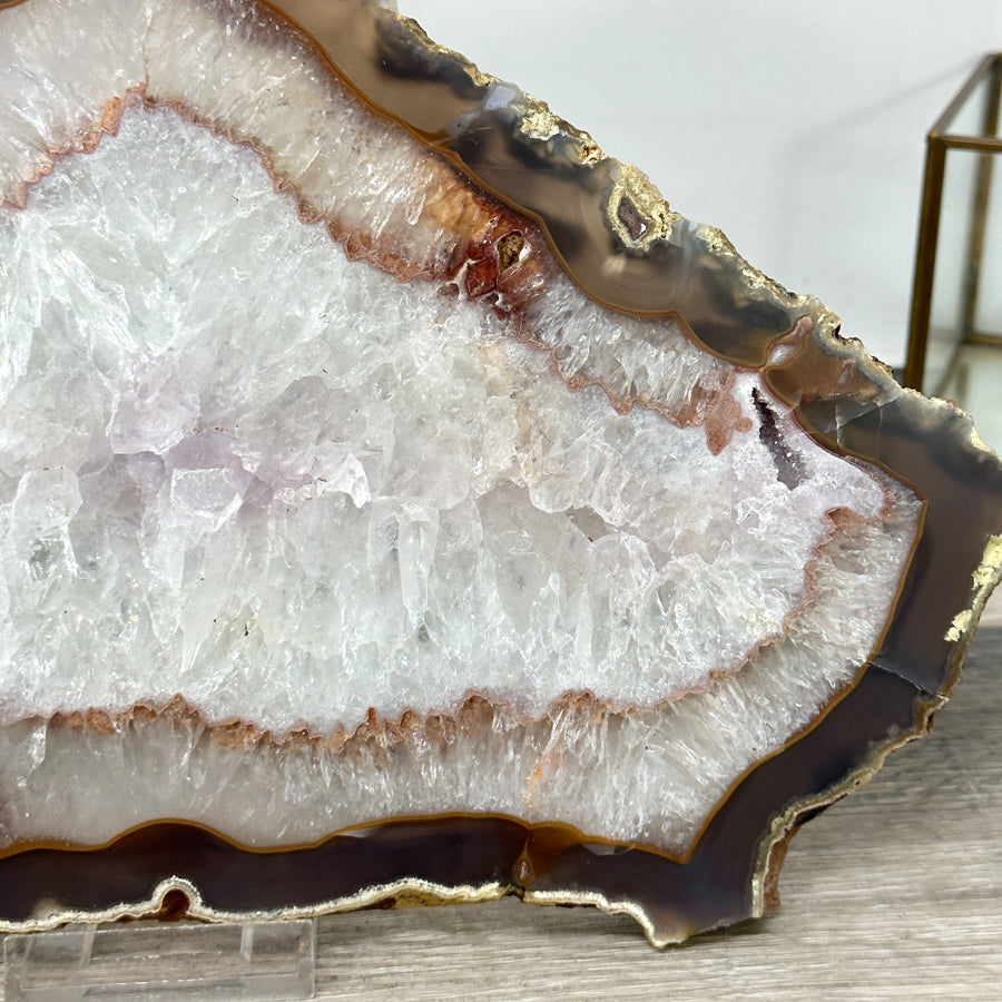 Uruguayan Quartz Stone Polished Slice - SLC0014
