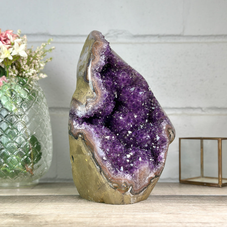 Top Quality Natural Amethyst Geode with Stalactite Formations - CBP1256