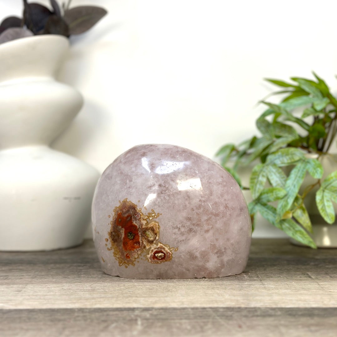 Natural Pink Amethyst Geode with Selfstanding Cut Base - STGE0051