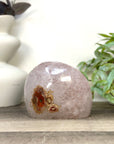 Natural Pink Amethyst Geode with Selfstanding Cut Base - STGE0051