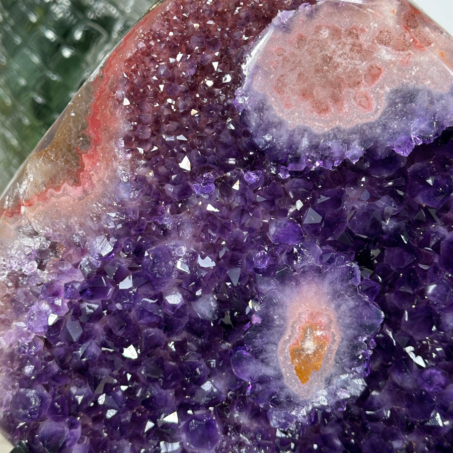 Beautiful Large Amethyst &amp; Pink Jasper Specimen - MWS1234