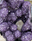 Natural Amethyst & Calcite Formation with Stalactites and Blue Agate Shell - MWS3287