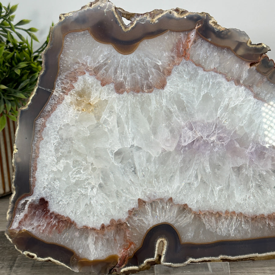 Natural Quartz Stone Slice tray for Home Decor - SLC0011