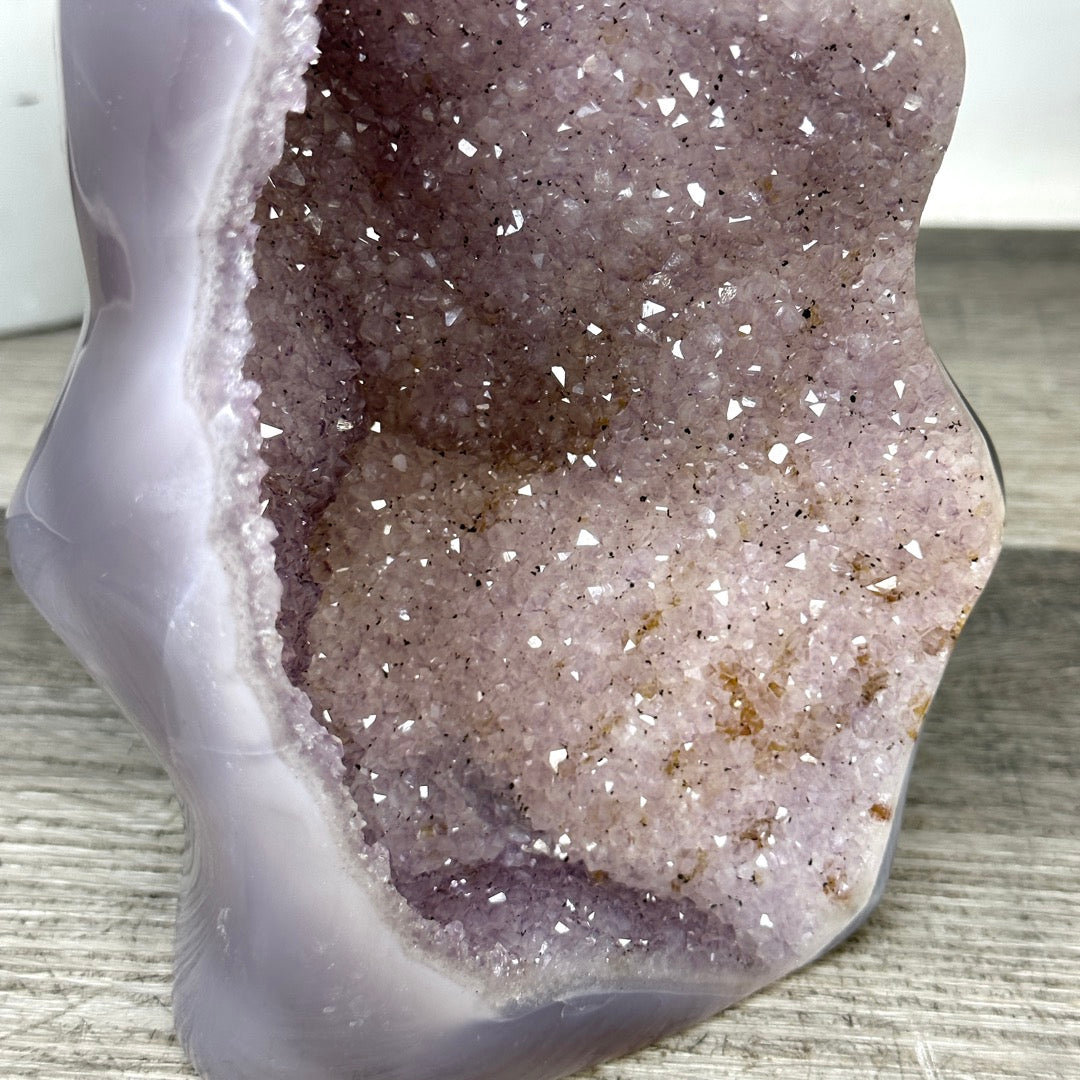 Natural Amethyst, Agate &amp; Jasper Art Statement Piece for Home Decor - CBP1392