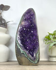 Large Natural Amethyst Geode with Unique Polished Quartz & Jasper Shell - CBP1405