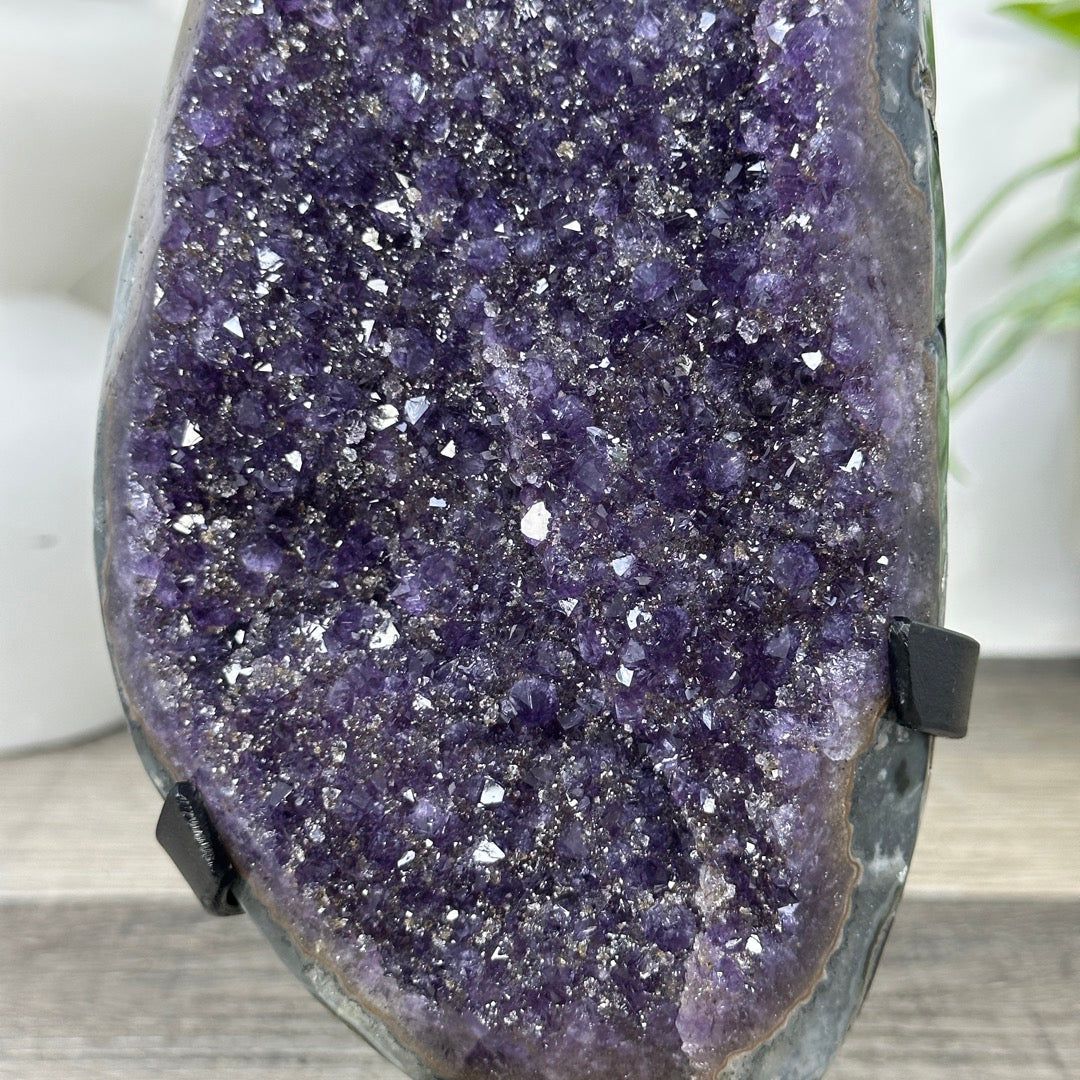 Uruguayan Amethyst Crystal statement piece with Green Jasper Shell - MWS3357
