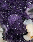 Top Grade Natural Amethyst Specimen with Stalactites & Calcite Crystal - MWS3128