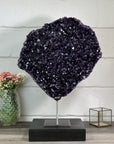 Natural Amethyst Crystal Cluster, Masive Top Quality Stetement Piece - Premium Stand Included - MWS2760