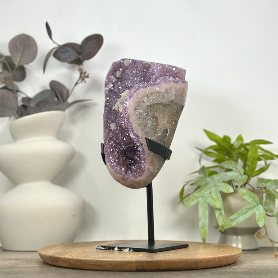 Natural Spirit Amethyst Cluster with Calcite Formations - MWS3137