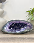 Natural Amethyst Geode with Green Jasper Shell From Uruguay - STGE0113