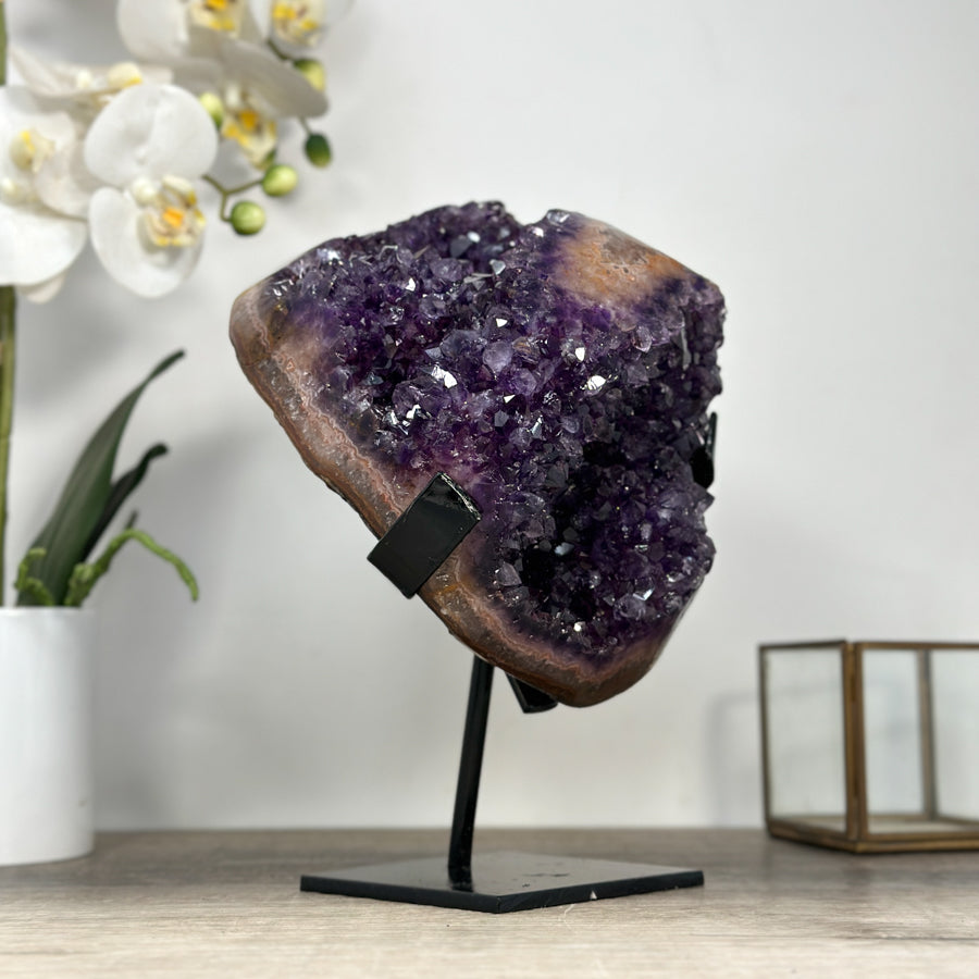 Natural Uruguayan Amethyst &amp; Jasper Crystal Formation - MWS2030